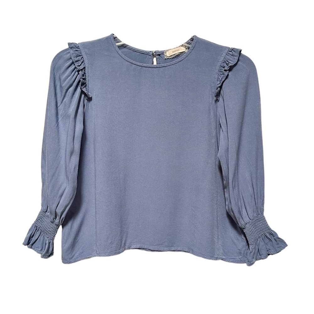 Soprano Ruffle Long Sleeve Girls Top